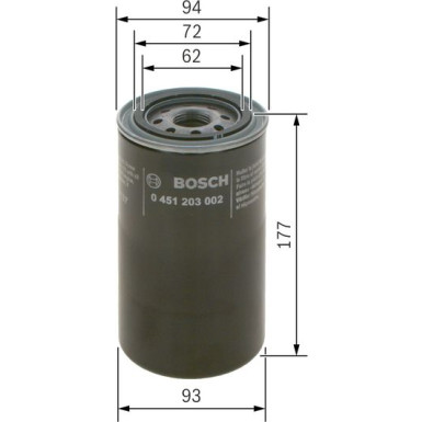 Ölfilter VOLVO 80,FL4 Serie,NEWHOLLAND 0 451 203 002 Ölfilter VOLVO 80,FL4 Serie,NEWHOLLAND 0 451 203 002