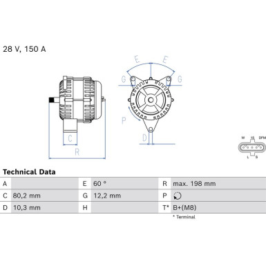 Lichtmaschine MERCEDES Atego 04 0 986 085 990 Lichtmaschine MERCEDES Atego 04 0 986 085 990