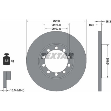 Bremsscheibe Ford T. Transit 2.2-3.2 Tdci 06-14 PRO 92152003 Bremsscheibe Ford T. Transit 2.2-3.2 Tdci 06-14 PRO 92152003