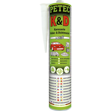 Petec K & D Weiss 310ml K & D Karosserie Klebe- und Dichtmasse, weiß 94530 Petec K & D Weiss 310ml K & D Karosserie Klebe- und Dichtmasse, weiß 94530