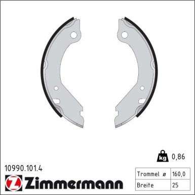 ZIMMERMANN Bremsbacken 10990.101.4 ZIMMERMANN Bremsbacken 10990.101.4
