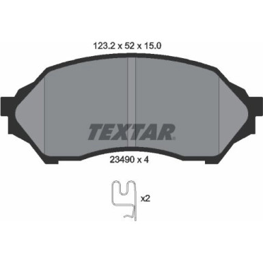 Bremsbelagsatz Mazda S. 323 98 2349002 Bremsbelagsatz Mazda S. 323 98 2349002