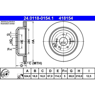 Bremsscheibe Hyundai T. Ix55 3.0-3.8 08 24.0118-0154.1