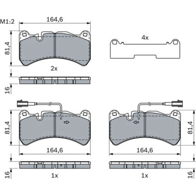 Bremsbelag 0 986 424 104 Bremsbelag 0 986 424 104