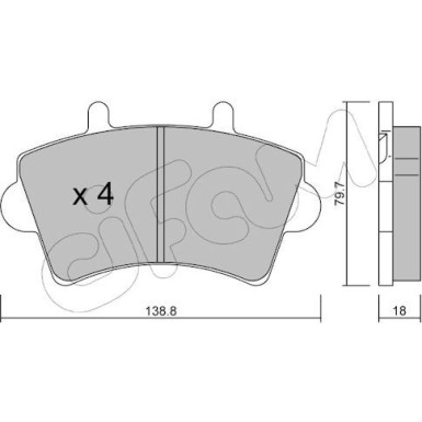 Bremsklötze VA OPEL Movano,RENAULT Master 98 822-545-0 Bremsklötze VA OPEL Movano,RENAULT Master 98 822-545-0