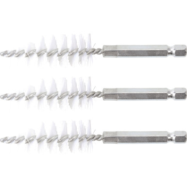 BGS Nylonbürste 18 mm Antrieb Außensechskant 6,3 mm (1/4 ) 3-tlg 3078-18-N