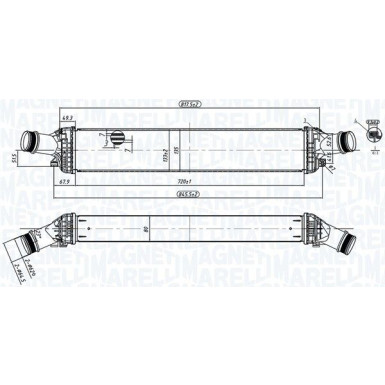 MAGNETI MARELLI Ladeluftkühler 351319204430 MAGNETI MARELLI Ladeluftkühler 351319204430
