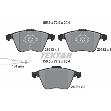 Bremsbelagsatz Vw P. Golf Vi/A3/Tt Quattro/4Motion Q+ 2391301 Bremsbelagsatz Vw P. Golf Vi/A3/Tt Quattro/4Motion Q+ 2391301