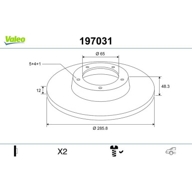 VALEO Bremsscheibe 197031