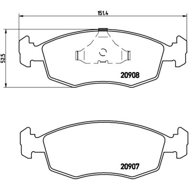 BREMBO Bremsklötze VA P 24 019 BREMBO Bremsklötze VA P 24 019