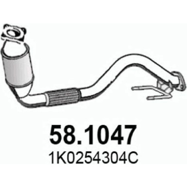 Abgasrohr SEAT Altea,Leon,VW,SKODA 04 58.1047