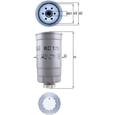 MAHLE Kraftstofffilter KC 179