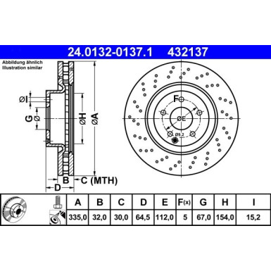 Bremsscheibe Db P. W221/C216 05-13 24.0132-0137.1 Bremsscheibe Db P. W221/C216 05-13 24.0132-0137.1