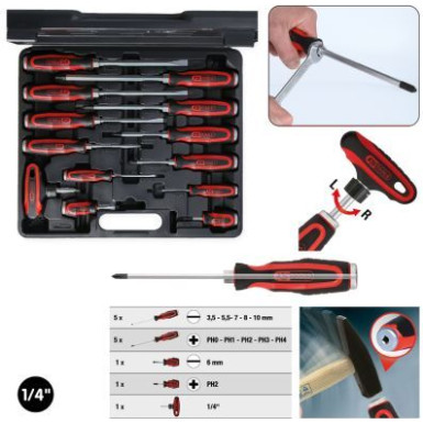 KS TOOLS Schraubendrehersatz mit Schlagkappe ERGOTORQUE®max, 13-teilig 151.1150 KS TOOLS Schraubendrehersatz mit Schlagkappe ERGOTORQUE®max, 13-teilig 151.1150