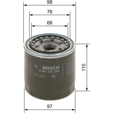 Ölfilter 0 451 103 365 Ölfilter 0 451 103 365