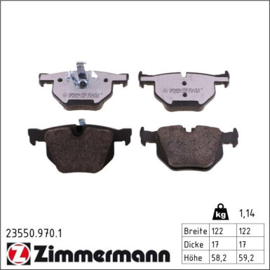 ZIMMERMANN Bremsbeläge 23550.970.1 rd:z ZIMMERMANN Bremsbeläge 23550.970.1 rd:z