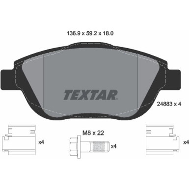 Bremsbelagsatz Citroen P. C3/Picasso 09-/Ds3 10 2488301 Bremsbelagsatz Citroen P. C3/Picasso 09-/Ds3 10 2488301