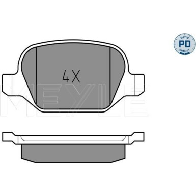 Bremsbelagsatz Alfa T. 147 1.6-2.0 00 MEYLE-PD: Advanced performance and design 025 235 1716/PD Bremsbelagsatz Alfa T. 147 1.6-2.0 00 MEYLE-PD: Advanced performance and design 025 235 1716/PD