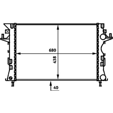 Kühler, Motorkühlung CR 462 000P