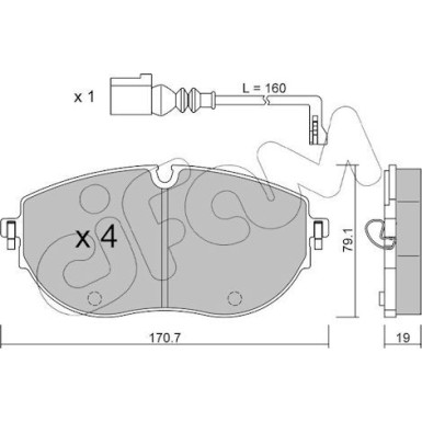 CIFAM Bremsbelagsatz, Scheibenbremse 822-1322-0
