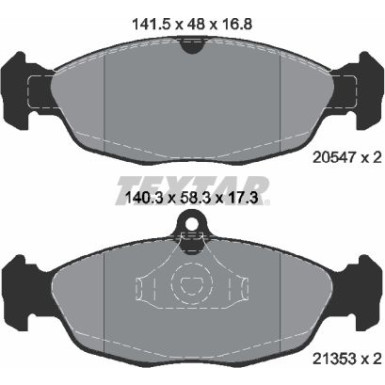 Bremsbelagsatz Opel P. Astra F/Co 2054701 Bremsbelagsatz Opel P. Astra F/Co 2054701