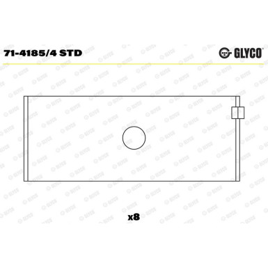 GLYCO Pleuellager 71-4185/4 STD GLYCO Pleuellager 71-4185/4 STD