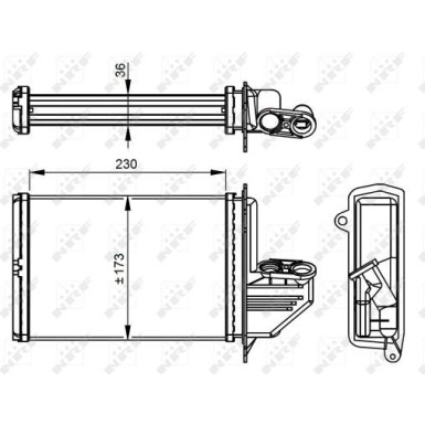 Wärmetauscher, Innenraumheizung NRF54294 Wärmetauscher, Innenraumheizung NRF54294