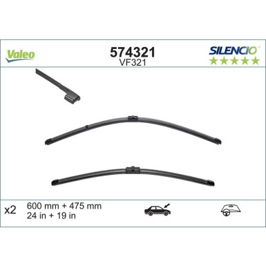 VM321 VALEO Silencio X.TRM Wischer 574321 VM321 VALEO Silencio X.TRM Wischer 574321