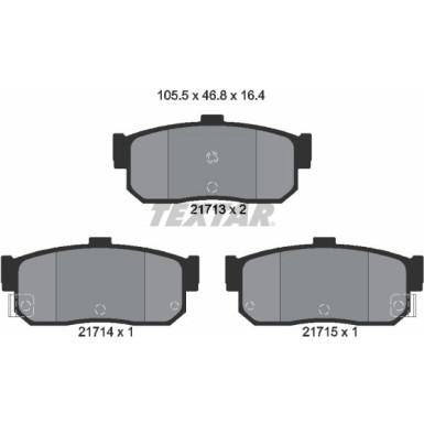 Bremsbelagsatz Nissan T. Almera 98-/00-/Primera Combi 2171301 Bremsbelagsatz Nissan T. Almera 98-/00-/Primera Combi 2171301
