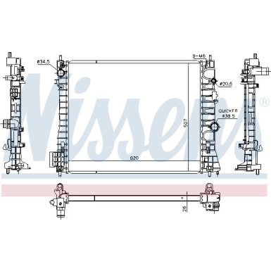 Wasserkühler PKW 630775 Wasserkühler PKW 630775
