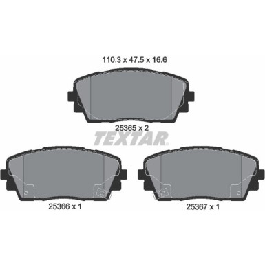 Bremsbelagsatz Kia P. Picanto 11 2536501 Bremsbelagsatz Kia P. Picanto 11 2536501