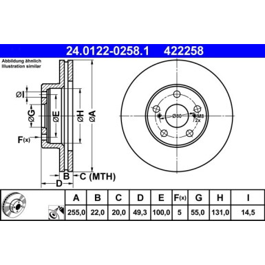 Bremsscheibe 24.0122-0258.1
