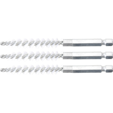 BGS Nylonbürste 8 mm Antrieb Außensechskant 6,3 mm (1/4 ) 3-tlg 3078-8-N