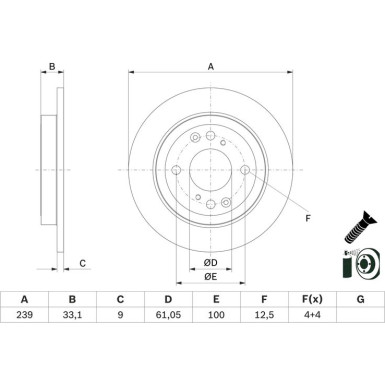 Bremsscheibe 0 986 479 E95 Bremsscheibe 0 986 479 E95