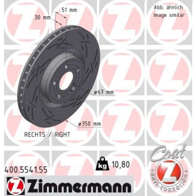 ZIMMERMANN Bremsscheibe 400.5541.55 ZIMMERMANN Bremsscheibe 400.5541.55