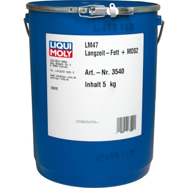 Liqui Moly LM 47 Langzeitfett + MoS2 5 kg 3540 5kg Eimer Kunststoff Liqui Moly LM 47 Langzeitfett + MoS2 5 kg 3540 5kg Eimer Kunststoff