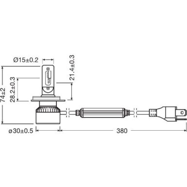 Osram LEDriving® XTR H4 12V 13/13W P43t 6000K Cool White 2St NO ECE 64193DWXTR
