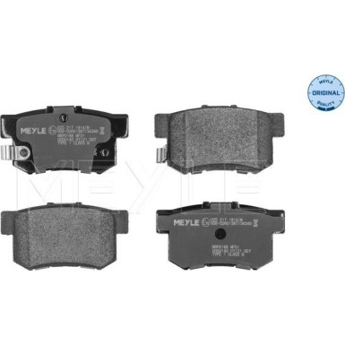 Bremsbelagsatz Honda T. Accord -98-/Prelude 96-/Legend/Civic 97-/Suzuki/Rover 600 MEYLE-ORIGINAL: True to OE 025 217 1914/W