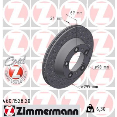 ZIMMERMANN Bremsscheibe 460.1528.20 ZIMMERMANN Bremsscheibe 460.1528.20