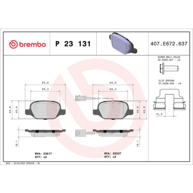 BREMBO Bremsklötze HA P 23 131 BREMBO Bremsklötze HA P 23 131