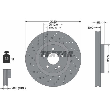 Bremsscheibe Db P. W176/W246/X156 11 PRO+ 92262105