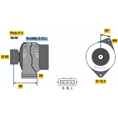 Lichtmaschine TOYOTA Corolla 0 986 040 461