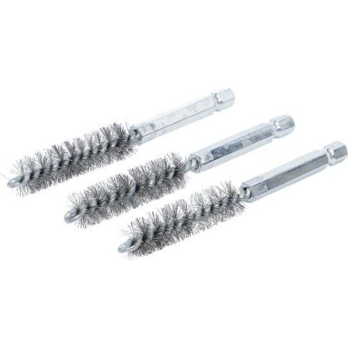 BGS Stahlbürste 12 mm Antrieb Außensechskant 6,3 mm (1/4 ) 3-tlg 3078-12-S