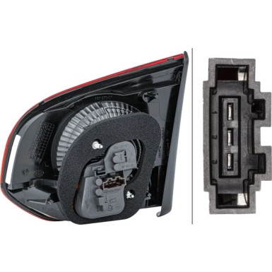 HECKLEUCHTE L 12 V HELLA VW GOLF VI 08-12 2SA 009 923-091
