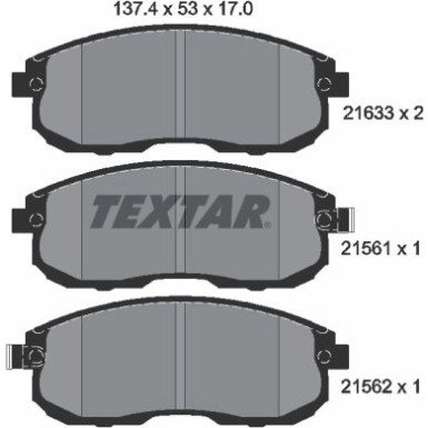 Bremsbelagsatz Nissan P. Maxima 2156101 Bremsbelagsatz Nissan P. Maxima 2156101