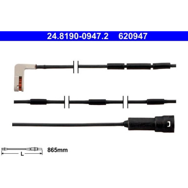 ATE Verschleißsensor 24.8190-0947.2 ATE Verschleißsensor 24.8190-0947.2