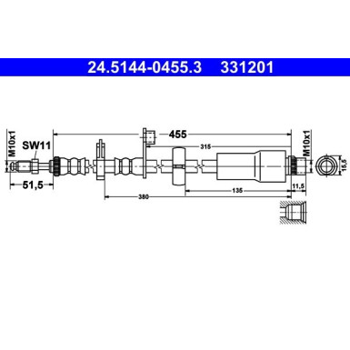 Bremsschlauch 24.5144-0455.3