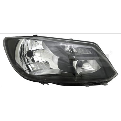 Scheinwerfer R H4 +LWR +MOT +TGFL SCHW/CHROM VW CADDY III 5,13-5,15 20-12473-15-2