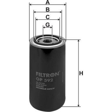 FILTRON Ölfilter OP 592 FILTRON Ölfilter OP 592