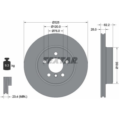 Bremsscheibe Bmw P. X3 2.0-3.0 03-11 PRO+ 92141505